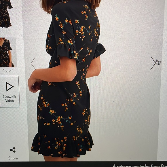 Black floral corset swing dress - Picture 2 of 3